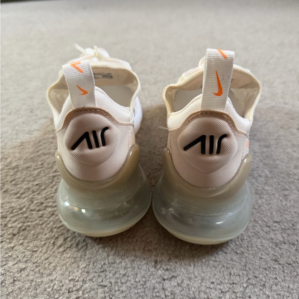 Nike Air Max 270 Cream and Tan Sneakers - Picture 4 of 7